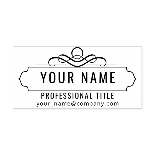 Creëer uw eigen — ontwerp voor professionele naam 	rubberstempel (Afrduk)