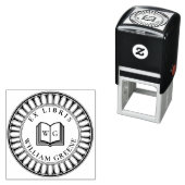 Creëer uw eigen Open Boek Monogram Ex Libris Zelfinktende Stempel (In situ)