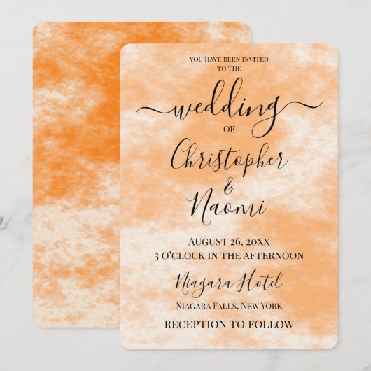 Creëer uw eigen Oranje en witte textuur Kaart (Voorkant / Achterkant)