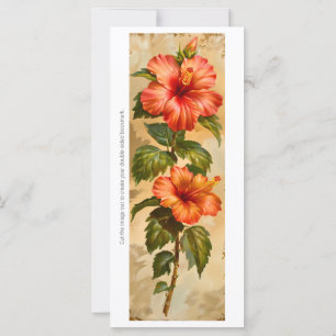 Creëer Uw eigen Oranje Hibiscus Bladwijzer Kaart