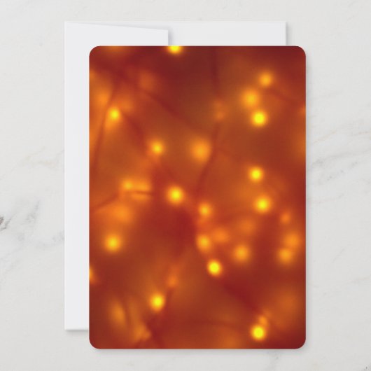 Creëer Uw Eigen Oranje Lichten Bruiloft Kaart (Achterkant)