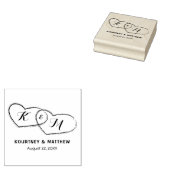 Creëer Uw eigen paar harten bruiloft Rubberstempel (Gestempeld)