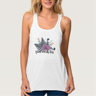 Creëer Uw eigen Paarse Anemone Flower Tanktop