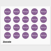 Creëer Uw eigen Paarse dank u Ronde Sticker (Vel)