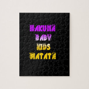 Creëer Uw eigen Paarse Gele Baby Kinder Kunst Legpuzzel