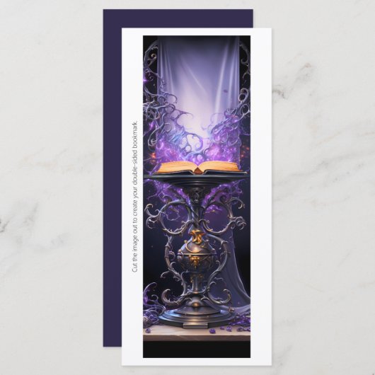 Creëer Uw eigen Paarse Gotische Grimoire Bladwijze (Voorkant / Achterkant)
