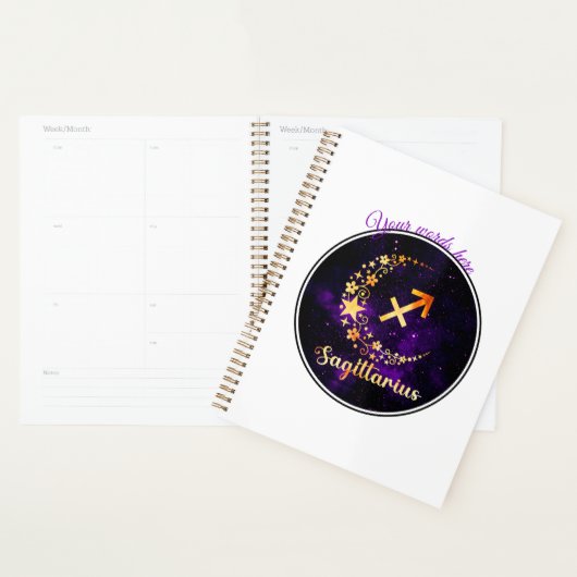 Creëer Uw eigen Paarse Hemelse Boogschutter Planner (Display)