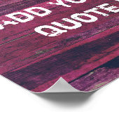 Creëer Uw eigen Paarse  Poster van het Rood van he (Hoek)