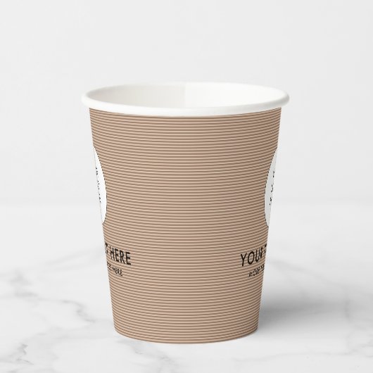 Creëer Uw Eigen Papercup Logo Koffiekleur Papieren Bekers (Links)