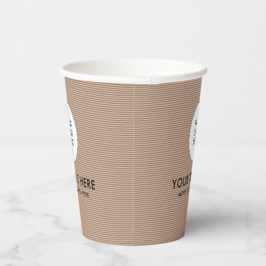 Creëer Uw Eigen Papercup Logo Koffiekleur Papieren Bekers (Rechts)