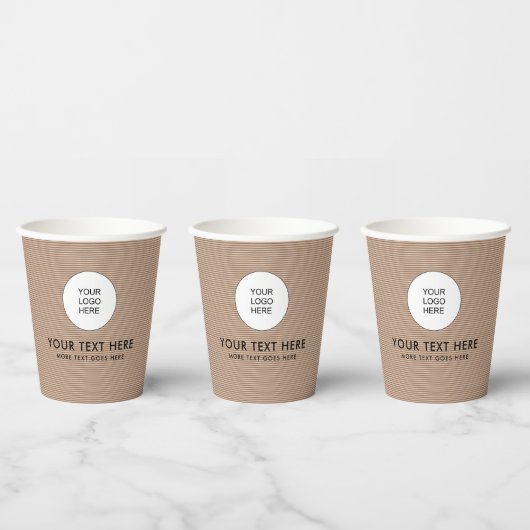 Creëer Uw Eigen Papercup Logo Koffiekleur Papieren Bekers (Multi)