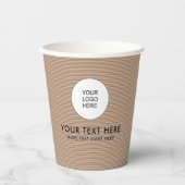 Creëer Uw Eigen Papercup Logo Koffiekleur Papieren Bekers (Voorkant)