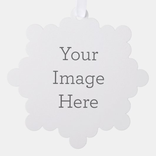 Papieren Ornament Stijl: Sneeuwvlok, Papier: Superfine Eggshell, Enveloppen: Geen (Voorkant)