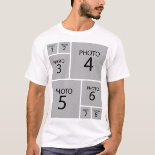 Creëer uw eigen persoonlijke 8 FOTO-COLLAGE T-shirt