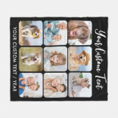 Creëer Uw eigen persoonlijke 9 Afbeelding collage Fleece Deken (Voorkant (Horizontaal))