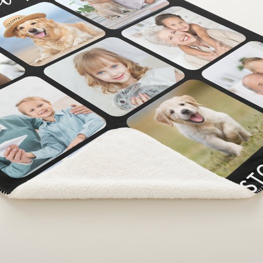 Creëer Uw eigen persoonlijke 9 Afbeelding collage Sherpa Deken (3/4)