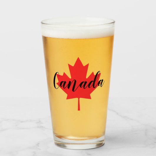 Creëer Uw eigen persoonlijke Canadese Rode Maple L Glas (Voorkant gevuld)