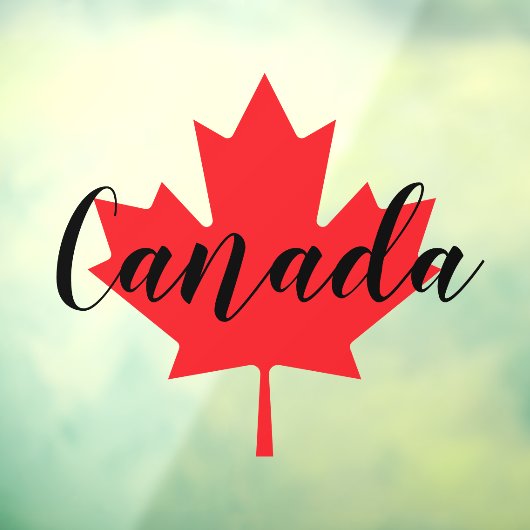 Creëer Uw eigen persoonlijke Canadese Rode Maple L Raamsticker (Vel 3)