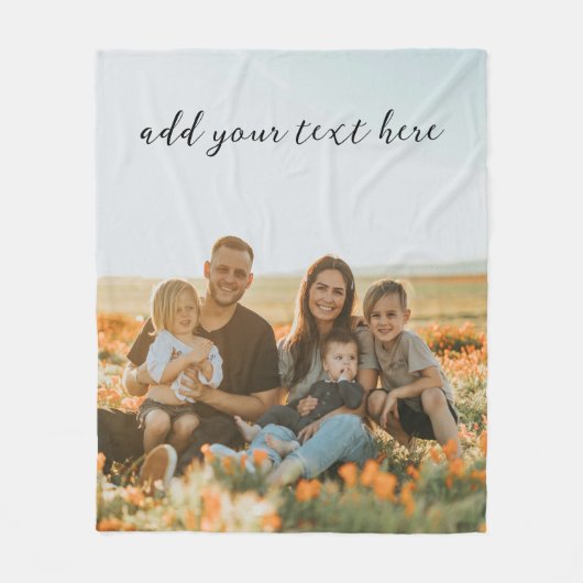 Creëer Uw eigen persoonlijke foto Fleece Deken (Voorkant)
