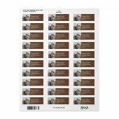 Creëer uw eigen persoonlijke foto op hout Bruiloft Etiket (Full Sheet)