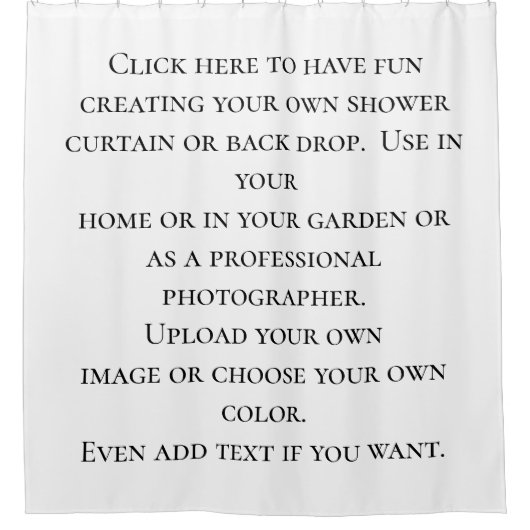 Creëer Uw eigen persoonlijke Gepersonaliseerd Douchegordijn (Voorkant)