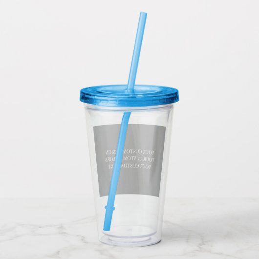 Creëer uw eigen persoonlijke gepersonaliseerde acryl drinkbeker (Achterkant)