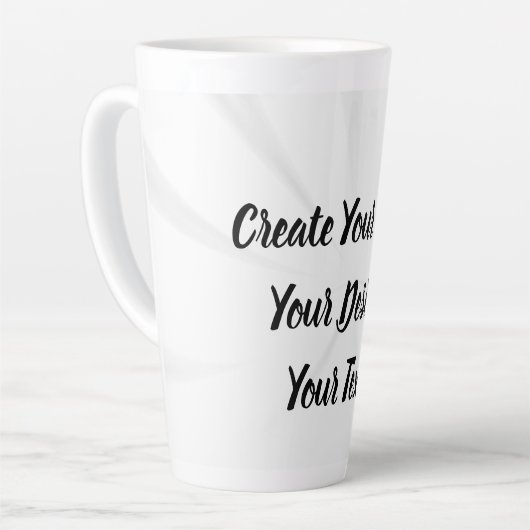Creëer uw eigen persoonlijke gepersonaliseerde latte mok (Linkerhoek)