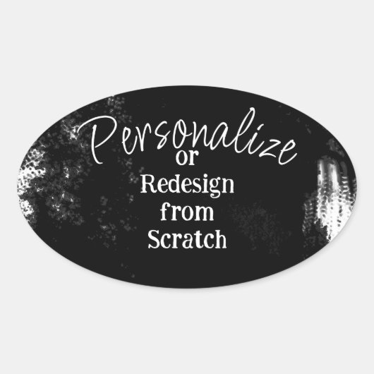 Creëer uw eigen persoonlijke gepersonaliseerde ovale sticker (Voorkant)