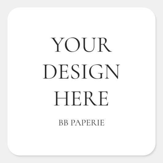 Creëer uw eigen persoonlijke gepersonaliseerde vierkante sticker (Voorkant)