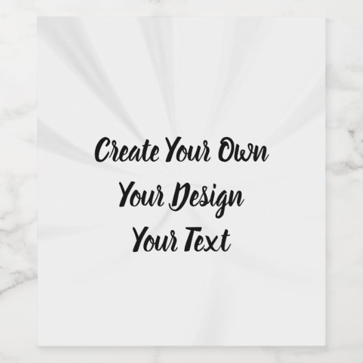 Creëer uw eigen persoonlijke gepersonaliseerde wijn etiket (Enkel label)