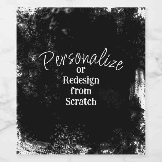 Creëer uw eigen persoonlijke gepersonaliseerde wijn etiket (Enkel label)