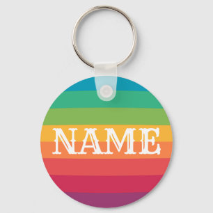 Creëer Uw eigen persoonlijke Rainbow Name Sleutelh Sleutelhanger
