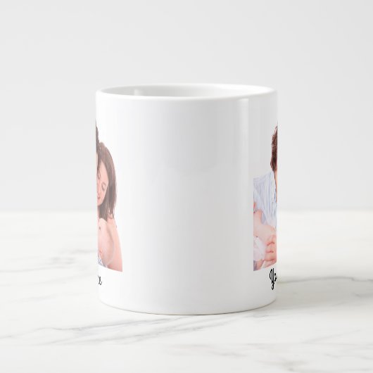 Creëer Uw eigen persoonlijke tekst en foto Extra Grote Beker (Voorkant)