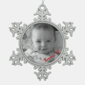 Creëer Uw eigen Pewter Snowflake Foto Ornament (Voorkant)