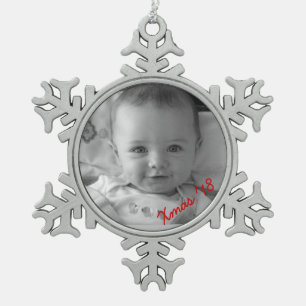 Creëer Uw eigen Pewter Snowflake Foto Ornament