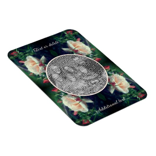 Creëer Uw eigen Photo Peach Roos en Buds Lijst Magneet (Rechterzijde)