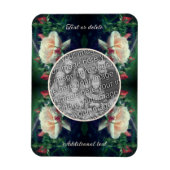 Creëer Uw eigen Photo Peach Roos en Buds Lijst Magneet (Verticaal)