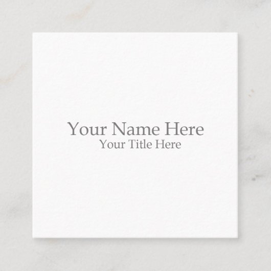 Creëer Uw eigen plein Vierkante Visitekaartje (Voorkant)