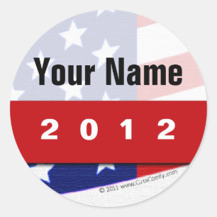 Creëer Uw eigen politieke patriottische koopwaar Ronde Sticker