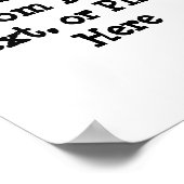 Creëer Uw eigen Poster - Gepersonaliseerd ontwerp (Hoek)