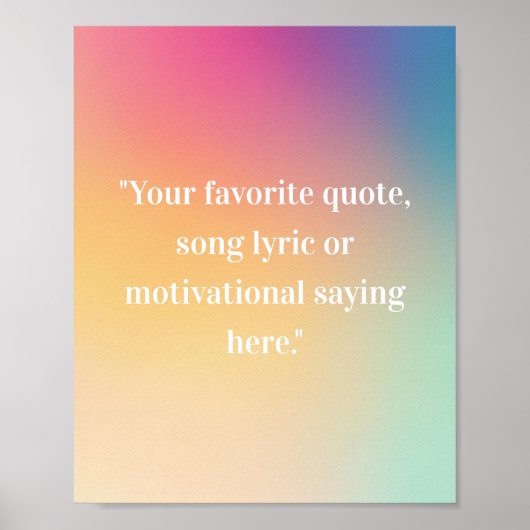 Creëer Uw eigen Poster van het Citaat (Voorkant)