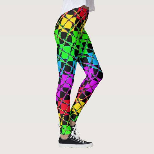 Creëer uw eigen prachtige ontwerp voor regenboogkl leggings (Rechts)
