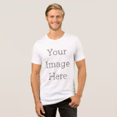 Bella+Canvas Tri-blend T-shirt, Wit, Volwassenen L (Voorkant volledig)