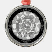 Creëer Uw eigen Premium Round Ornament Elegant (Voorkant)