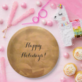 Creëer Uw eigen Prettige feestdagen Papieren Bordje (Feest)