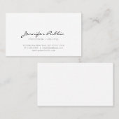 Creëer Uw eigen professioneel, modern, elegant wit Visitekaartje (Voorkant / Achterkant)