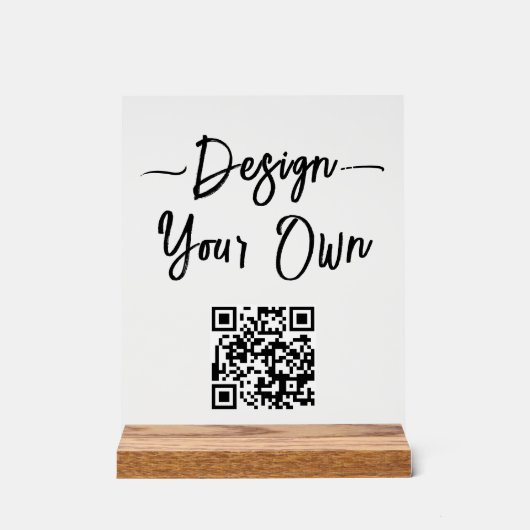 Creëer Uw eigen QR Code Business Acryl Bord (Voorkant)