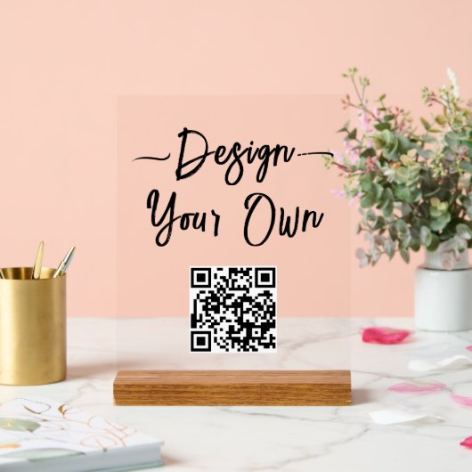 Creëer Uw eigen QR Code Business Acryl Bord (Huwelijk)