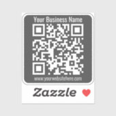 Creëer Uw eigen QR-code | Donkergrijs Sticker (Vel)