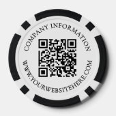Creëer uw eigen QR-code Logo Poker Chips (Achterkant)
